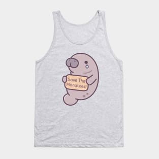 Cute Crying Manatee, Save The Manatees Tank Top